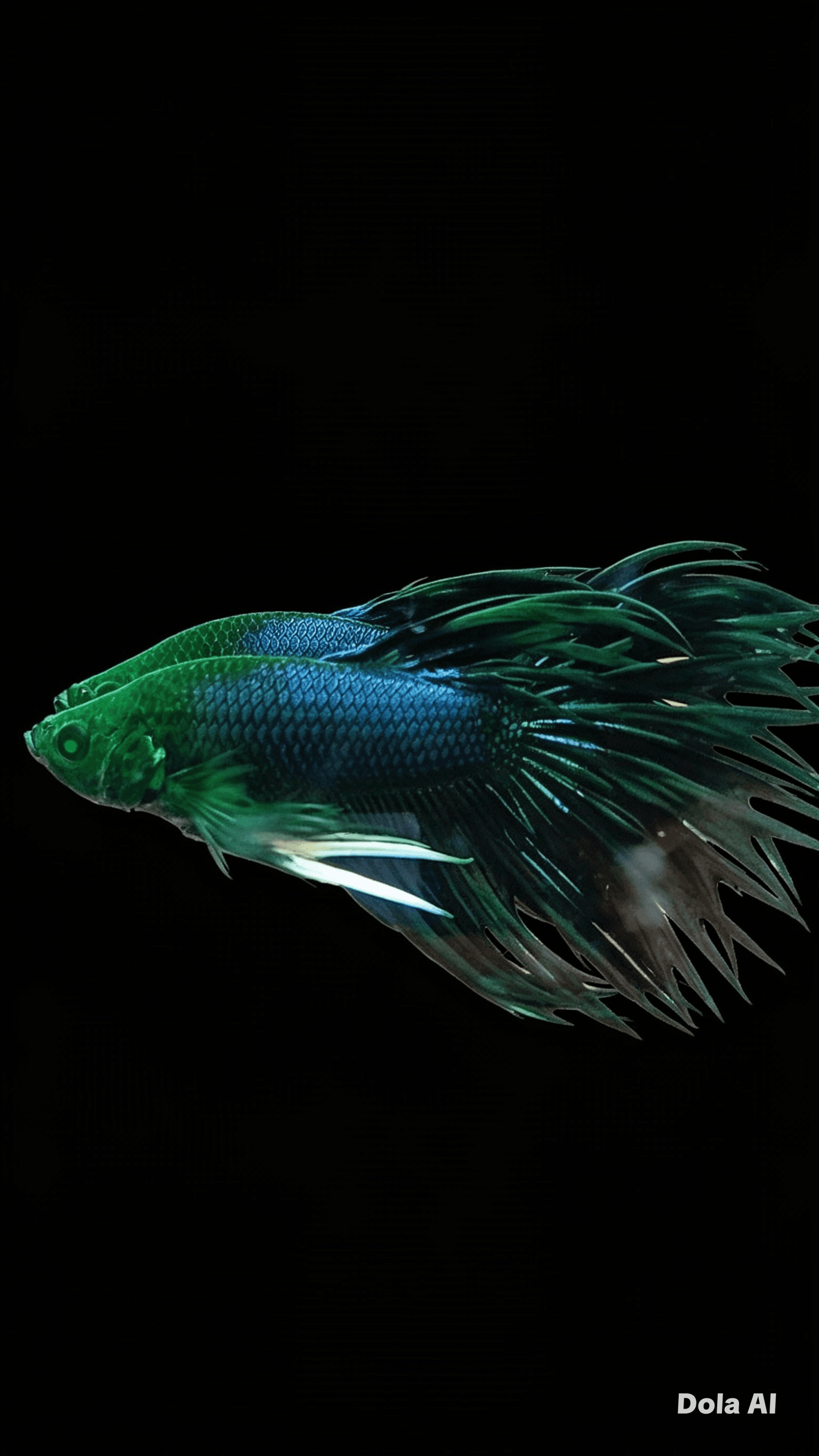 Eyes phantom king crown tail black orcid - Gambar 2