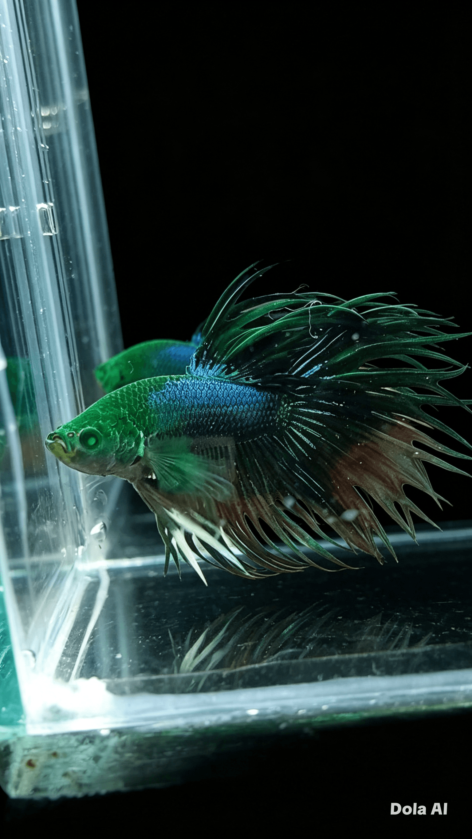 Eyes phantom king crown tail black orcid - Gambar 3